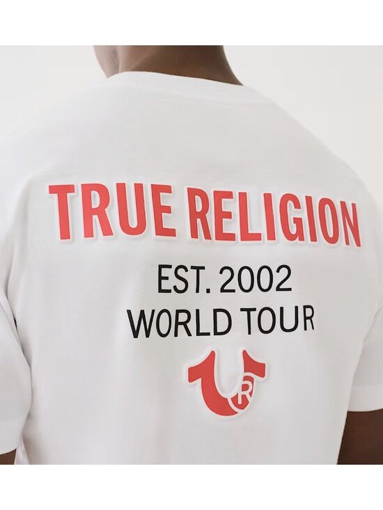 True Religion Other - True Religion Gray Logo Pocket Crew Neck Short Sleeve Men's T-Shirt Small White